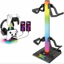Soporte para Auriculares y Controles RGB