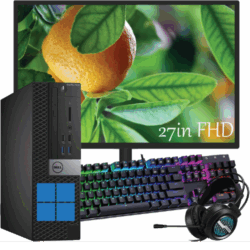 Dell OptiPlex 7040 SFF Desktop PC w/ 27in LCD FHD Monitor