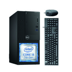 Dell Optiplex 3050 MT PC de Escritorio en Torre, Intel 7th Gen Core i5-7500 3.4GHz, 16 GB DDR4 RAM, 256 GB SSD, WiFi, Teclado y ratón, Windows 11 Pro