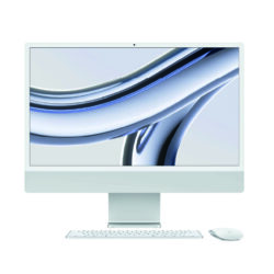 Apple Computadora de Escritorio Todo-en-uno iMac 2023 con Chip M3:CPU de 8 núcleos,GPU de 8 núcleos, Pantalla Retina 4.5K de 24 Pulgadas,8 GB de Memoria unificada,256 GB de Almacenamiento SSD.Plata