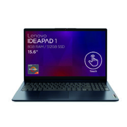 Lenovo Laptop IdeaPad 1 15ALC7 | 15.6" FHD Touchscreen AMD Ryzen 7 5700U 16GB RAM 512GB SSD | Altavoces 1.5W Dolby Audio Cámara HD 720p | Windows 11 Home
